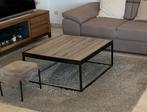 Salontafel hout en metaal, Ophalen, Zo goed als nieuw, Metaal