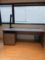 Grijze bureau, ladekast met 3 schuiven., Ophalen, Gebruikt, Bureau