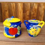 Voorraadpotten Italië, handgeschilderd ca 35 jaar oud, Antiquités & Art, Enlèvement