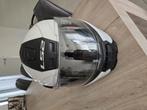 Witte helm LS2 in perfecte staat maat M met zonnescherm, Motoren, Ophalen of Verzenden, M