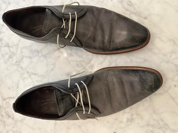 Grijze laké schoenen Floris van Bommel, Kleding | Heren, Schoenen, Gedragen, Veterschoenen, Overige kleuren, Ophalen