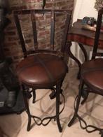 Twee barkrukken, Huis en Inrichting, Barkrukken, Ophalen, Zo goed als nieuw, 90 cm of meer, Metaal