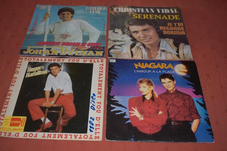 mooi aanbod 45t's franse chansons, Cd's en Dvd's, Vinyl | Overige Vinyl, Zo goed als nieuw, Overige formaten, Ophalen of Verzenden