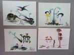 1950,s Belgian Congo Gouache Folk art handmade cards, Verzamelen, Verzenden, 1940 tot 1960, Ongelopen, Politiek en Historie
