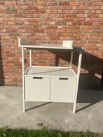 AT4 2-deurs baby verschoontafel in wit hout, Kinderen en Baby's, Kinderkamer | Commodes en Kasten, Ophalen, Minder dan 75 cm, 50 tot 70 cm