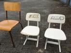 2 Witte houten stoelen, Huis en Inrichting, Ophalen, Twee, Wit, Zo goed als nieuw