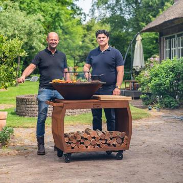 BBQ Plancha Grill Big Jack Cortenstaal Barbecue 80 diameter beschikbaar voor biedingen