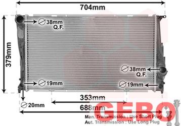 BMW E90 2008 T/M 2012 Radiator Benzine 1711 7547 059 beschikbaar voor biedingen
