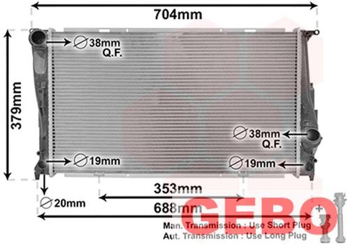 BMW E90 2008 T/M 2012 Radiator Benzine 1711 7547 059, Auto-onderdelen, Motor en Toebehoren, BMW, Nieuw, 6 maanden garantie, Ophalen of Verzenden