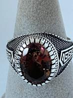 Zilveren ring met Zultaniet maat 21,5, Bijoux, Sacs & Beauté, Bagues, Avec pierre précieuse, Argent, Femme, Rouge