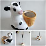 Lot pot + porte-photos en céramique pour collection "VACHE", Collections, Collections Animaux, Comme neuf, Statue ou Figurine