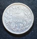 2 frank VL 1904 (Th.) - Leopold II, Postzegels en Munten, Verzenden, Zilver, Losse munt, Zilver