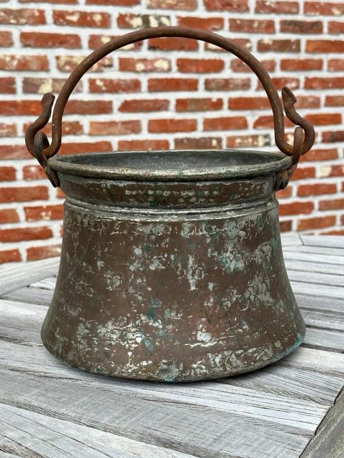 Bouilloire ancienne en cuivre - pot de fleurs - bouilloire s, Antiquités & Art, Antiquités | Bronze & Cuivre, Cuivre, Enlèvement ou Envoi