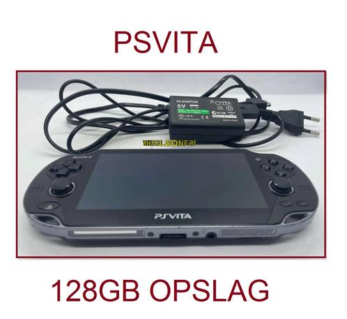 PS Vita OLED uitgebreid met128 GB voor spellen, Games en Spelcomputers, Spelcomputers | Sony PlayStation Vita, Zo goed als nieuw