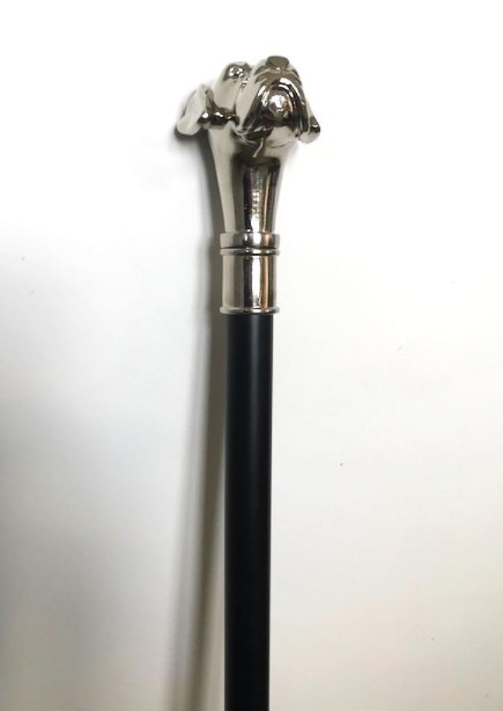 Wandelstok hondenkop verzilverd✨😍🐶🐶😎🤗🎁👌, Diversen, Wandelstokken, Nieuw, Verstelbaar, Opvouwbaar, Ophalen of Verzenden