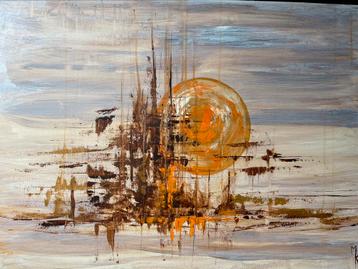 Modern abstract schilderij Mk Art beschikbaar voor biedingen