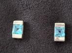 Zilveren oorbellen met blauwe steen, Gebruikt, Verzenden, Knopjes of Stekers, Zilver