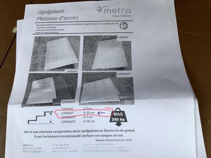 3 aluminium oprijplaten, Diversen, Verpleegmiddelen, Zo goed als nieuw, Ophalen