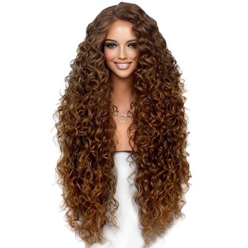 Lace front pruik zeer lang krullend haar model Delilah, Bijoux, Sacs & Beauté, Beauté | Soins des cheveux, Neuf, Perruque ou Extension de cheveux