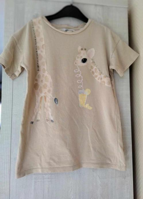 T shirt giraf h & m maat 128, Kinderen en Baby's, Kinderkleding | Maat 128, Zo goed als nieuw, Meisje, Shirt of Longsleeve, Ophalen of Verzenden