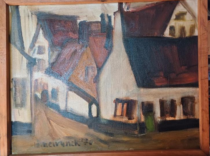 Schilderij olieverf, Martin Neirynck, expressionistisch, Antiquités & Art, Art | Peinture | Moderne, Enlèvement