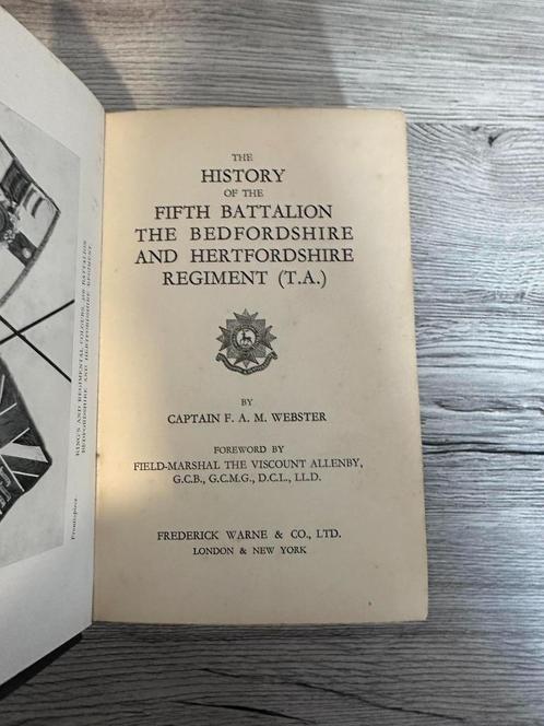 (BRITISE REGIMENTSGESCHIEDENIS) … Fifth Battalion the Bedfor, Collections, Objets militaires | Général, Enlèvement ou Envoi