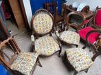 Geborduurde vintage stoelenset, Antiek en Kunst, Antiek | Meubels | Stoelen en Sofa's, Ophalen