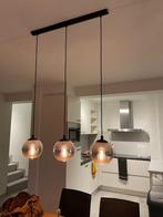Hanglamp zwarte glazen bollen, Ophalen, Zo goed als nieuw, Glas, 50 tot 75 cm
