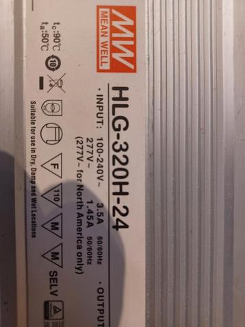 Mean Well HLG-320H-24A Led transformator beschikbaar voor biedingen