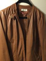 Veste en cuir de marque Naf Naf brun cognac taille 42, Comme neuf, Brun, Taille 42/44 (L), Enlèvement