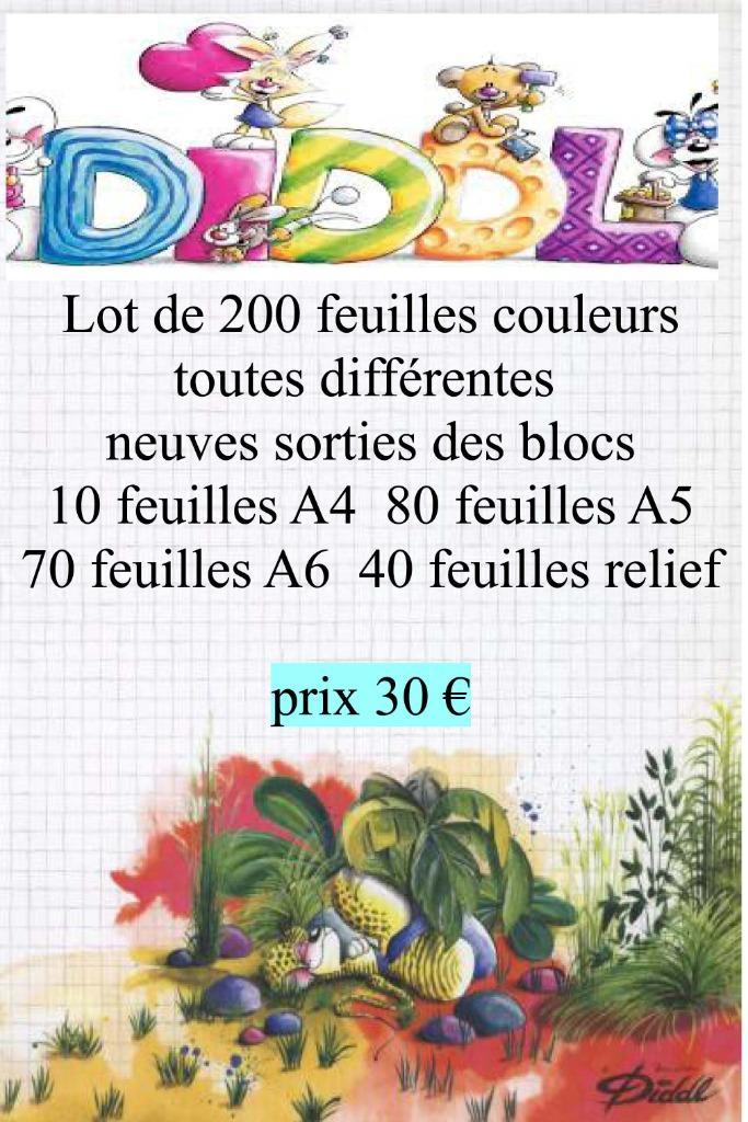 diddl Lot de 200 feuilles couleurs toutes différentes, Verzamelen, Diddl, Nieuw, Papier, Kaart of Schrift, Verschillende figuren