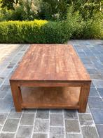 Massieve salontafel teak 130x80x43, Huis en Inrichting, Tafels | Salontafels, Ophalen, 100 tot 150 cm, Teakhout, 50 tot 100 cm