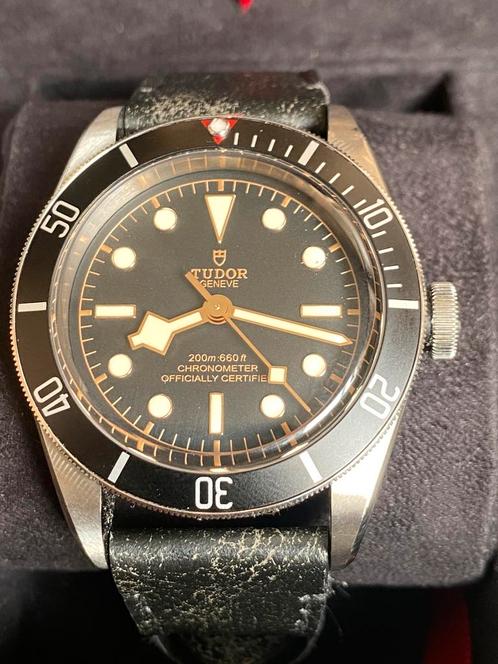 Montre Tudor, Handtassen en Accessoires, Horloges | Heren, Gebruikt, Leer, Ophalen of Verzenden