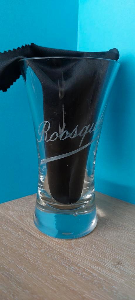 Roosquell gezuurd brouwerij Burny te Aalst  Oost  Vlaanderen, Verzamelen, Biermerken, Zo goed als nieuw, Glas of Glazen, Overige merken