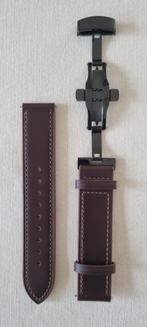 Lederen horlogebandje 20mm met vlindersluiting (new), Ophalen of Verzenden, Nieuw