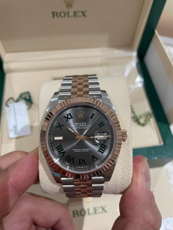 Rolex datejust Wimbledon 41mm neuf!!, Bijoux, Sacs & Beauté, Montres | Hommes, Neuf, Montre-bracelet, Rolex, Or, Or, Enlèvement