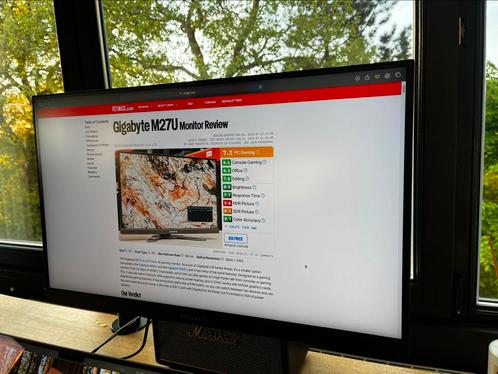 Gigabyte M27U 4k 160Hz-monitor, Computers en Software, Monitoren, Zo goed als nieuw, 151 t/m 200 Hz, DisplayPort, HDMI, USB-C