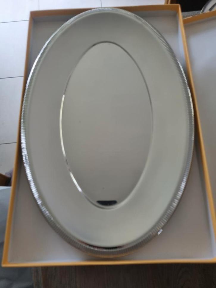 Vintage grote ovalen serveerschaal., Antiek en Kunst, Antiek | Schalen, Ophalen of Verzenden