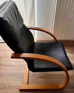 Zwarte schommelstoel van imitatieleer (als nieuw), Zo goed als nieuw