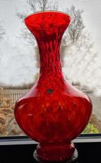 vintage rode glazen vaas Made in Italy- Murano -zie info aub, Ophalen