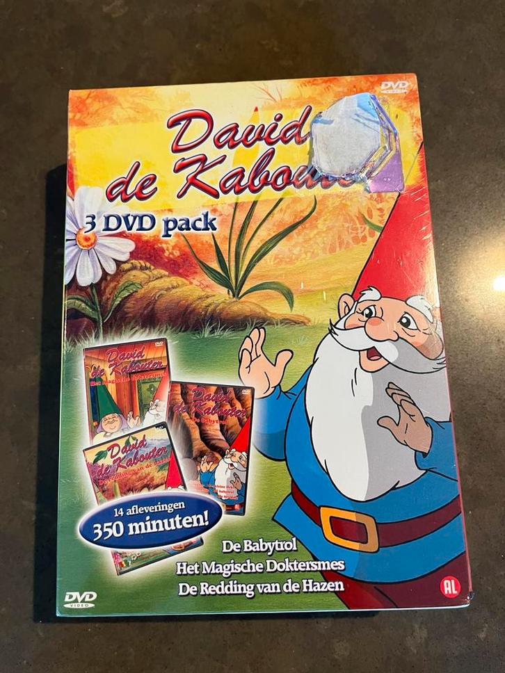 3 DVD-pack David De Kabouter - Box 1, Cd's en Dvd's, Dvd's | Tekenfilms en Animatie, Nieuw in verpakking, Europees, Tekenfilm