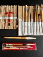 Penseel-sets met authentieke Japanse penselen, Ophalen, Zo goed als nieuw