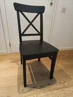 6 zwarte IKEA INGOLF-stoelen, Huis en Inrichting, Ophalen, Zwart, Zo goed als nieuw, Vijf, Zes of meer stoelen