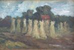 Isidore Meyers (1836-1917): Landschap met mijten, Antiek en Kunst, Ophalen of Verzenden
