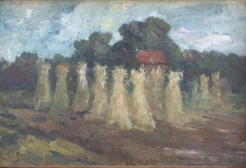 Isidore Meyers (1836-1917): Landschap met mijten, Antiek en Kunst, Kunst | Schilderijen | Klassiek, Ophalen of Verzenden
