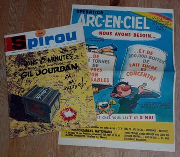 Spirou 1461 + affiche Operation Arc-en-Ciel 1966 Franquin