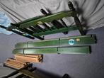 Stappelbed,  retro , groen met ladder en latten ,, Ophalen, Zo goed als nieuw