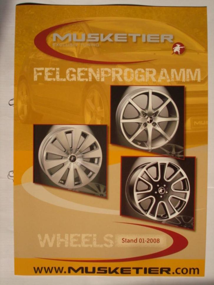 Musketier Felgenprogramm 2008 Brochure Catalogue Prospekt, Livres, Autos | Brochures & Magazines, Neuf, Général, Envoi