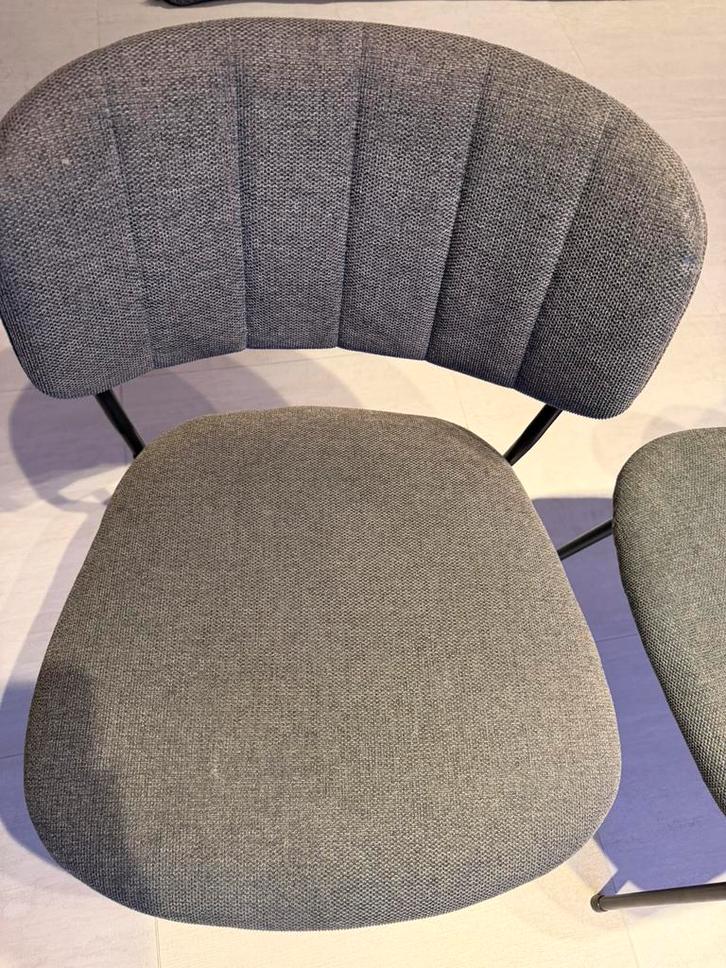 Eetkamerstoelen 4x, Huis en Inrichting, Stoelen, Vier, Stof, Grijs, Ophalen