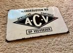 Plaque émaillée ACV emaille bord, Verzamelen, Ophalen of Verzenden